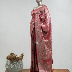 Semi Katan Banarasi Saree M SAN3851