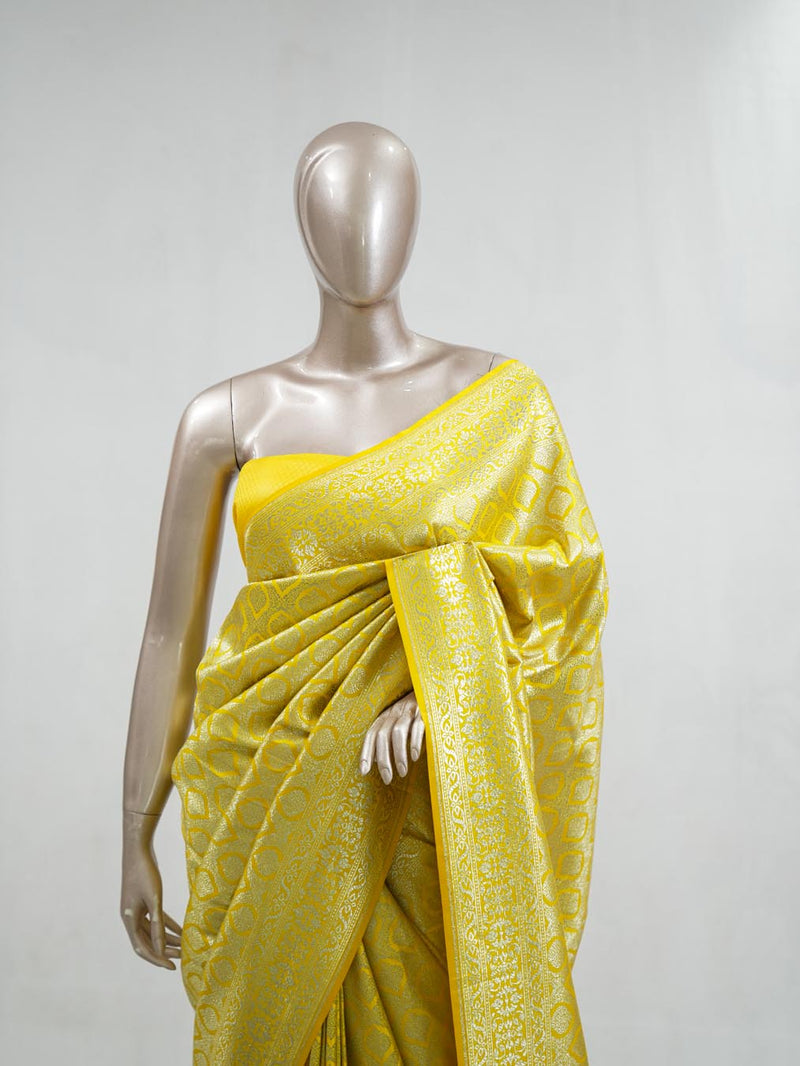 Semi Katan Banarasi Saree N SAN3859