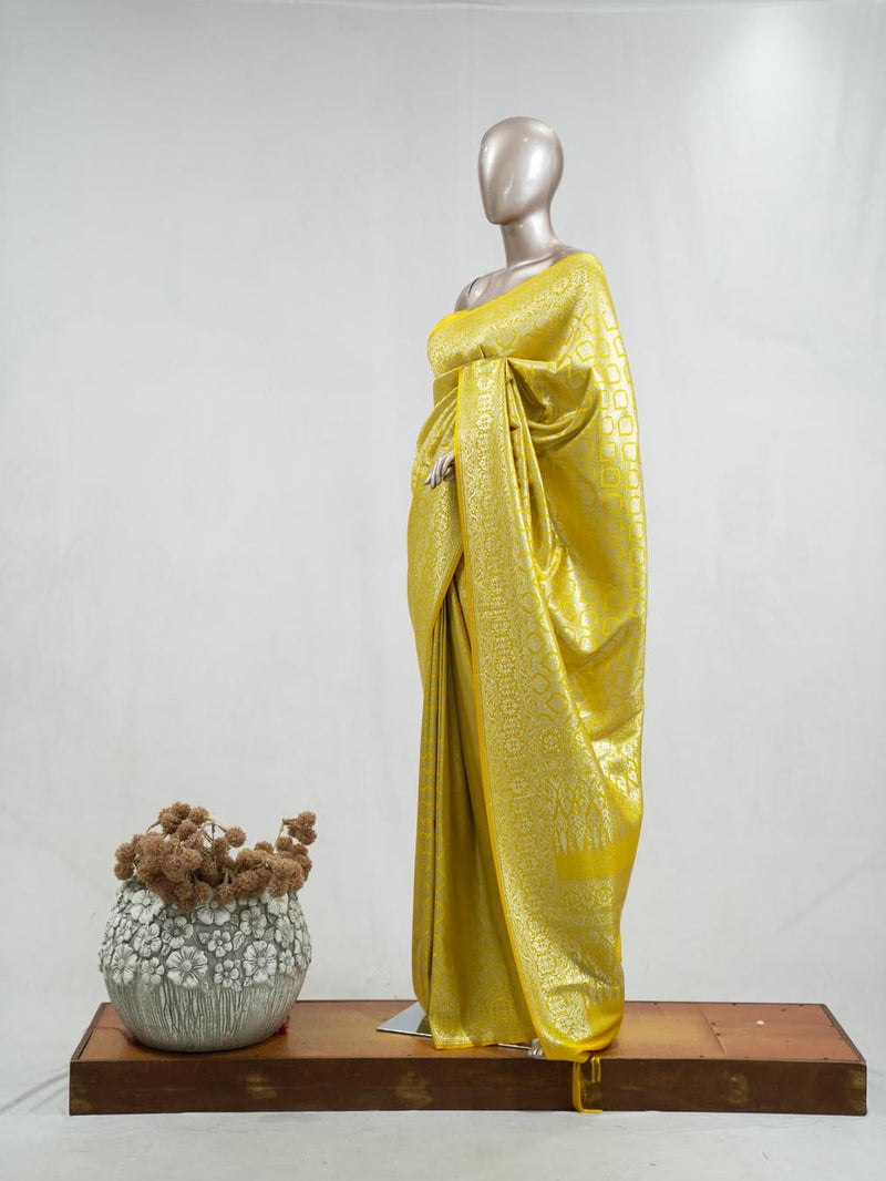 Semi Katan Banarasi Saree N SAN3859