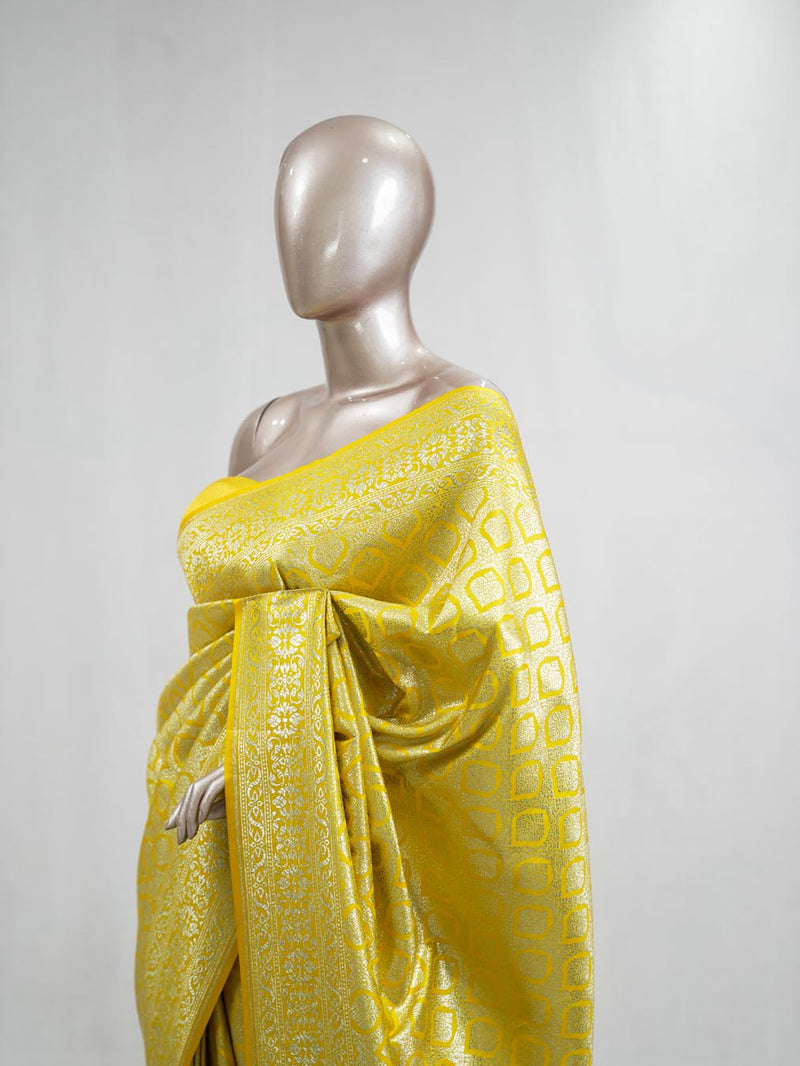Semi Katan Banarasi Saree N SAN3859
