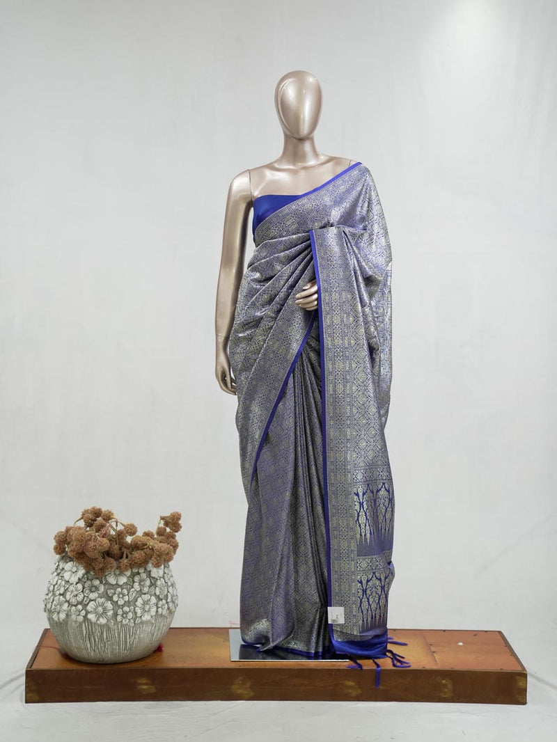 Semi Katan Banarasi Saree O  SAN3855