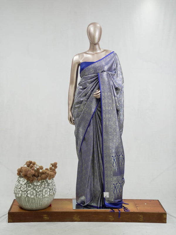 Semi Katan Banarasi Saree O  SAN3855