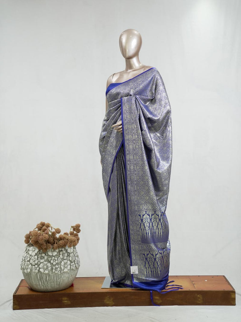 Semi Katan Banarasi Saree O  SAN3855