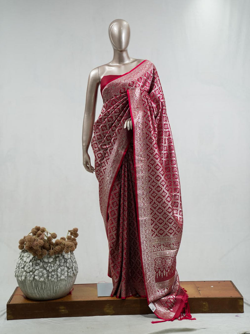 Semi Katan Banarasi Saree  Q SAN3632
