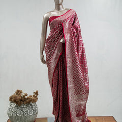 Semi Katan Banarasi Saree  Q SAN3632