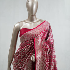 Semi Katan Banarasi Saree  Q SAN3632