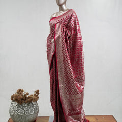 Semi Katan Banarasi Saree  Q SAN3632