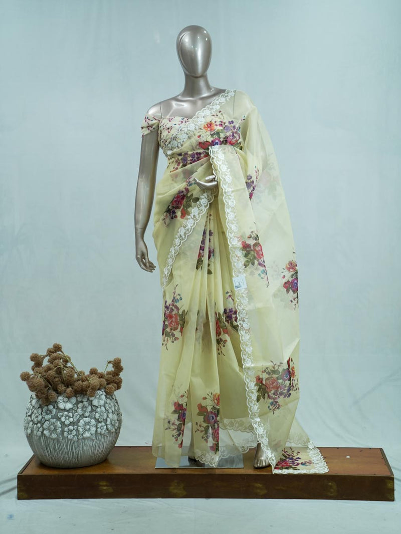 Printed Organza Saree B SAN5312