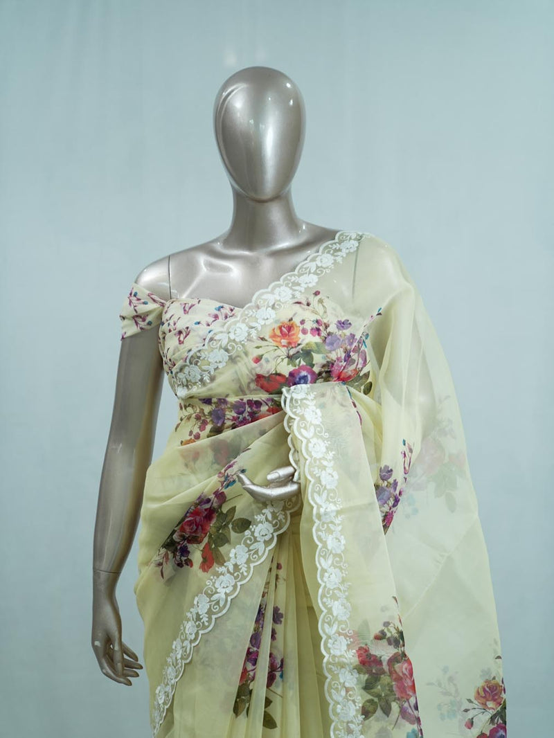 Printed Organza Saree B SAN5312