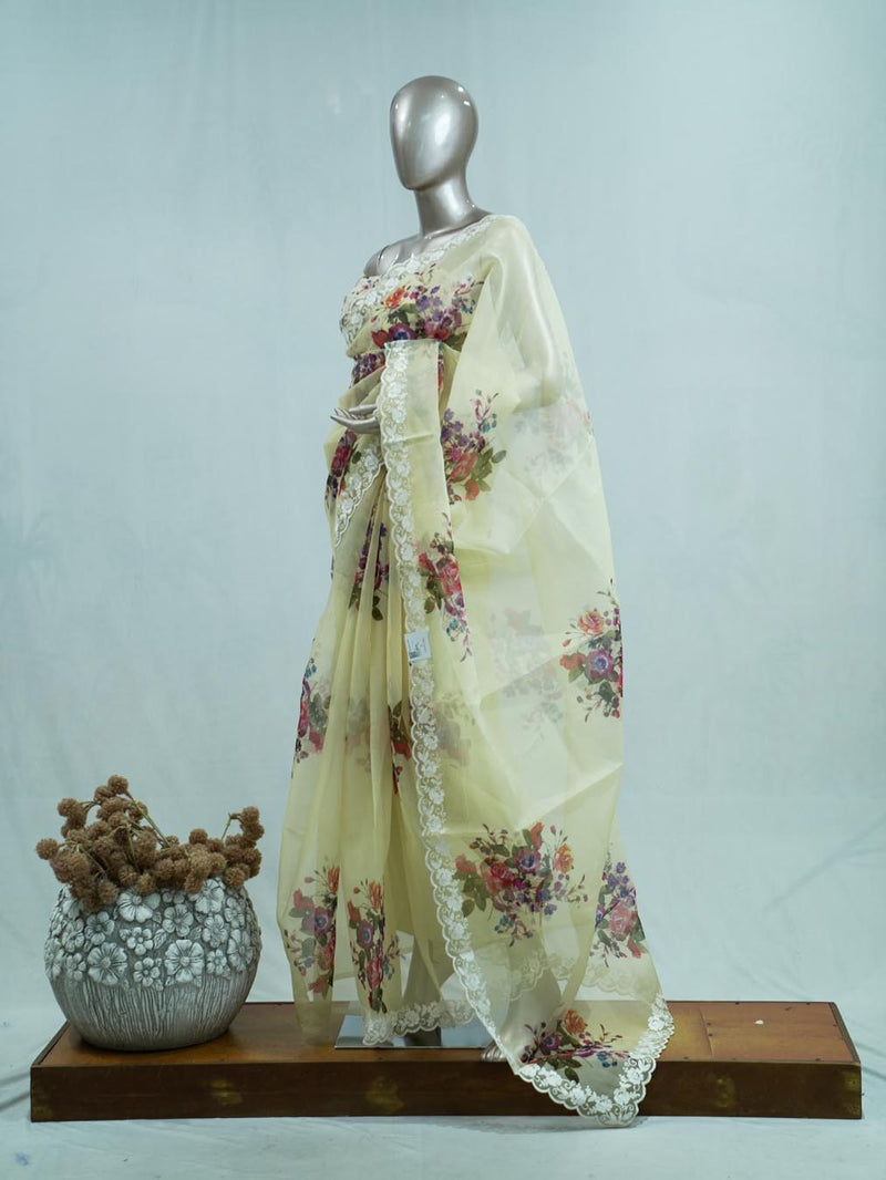 Printed Organza Saree B SAN5312