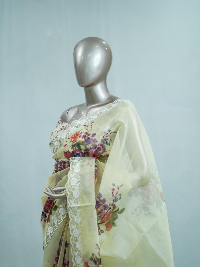 Printed Organza Saree B SAN5312