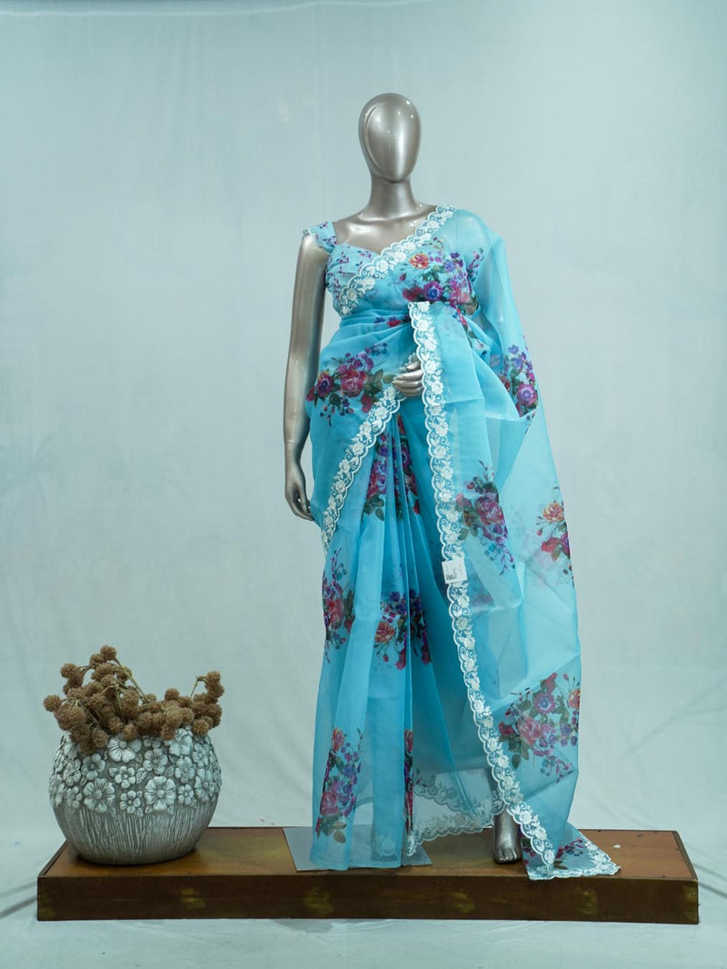 Printed Organza Saree A SAN5312