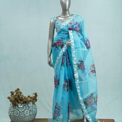 Printed Organza Saree A SAN5312