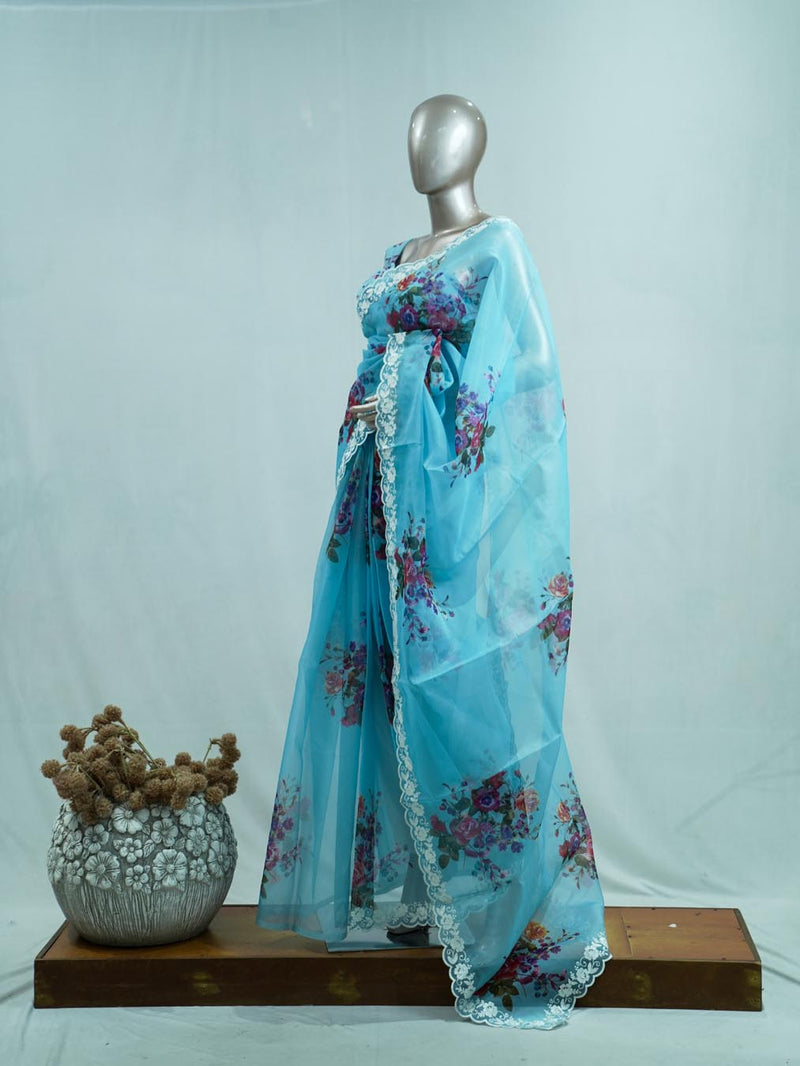 Printed Organza Saree A SAN5312
