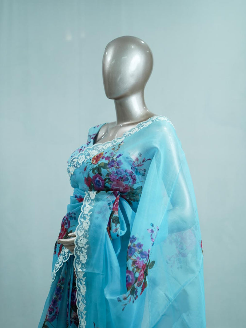 Printed Organza Saree A SAN5312
