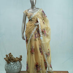 Printed Organza Saree C SAN5312