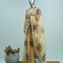 Printed Organza Saree C SAN5312