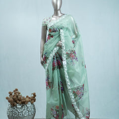 Printed Organza Saree D SAN5312