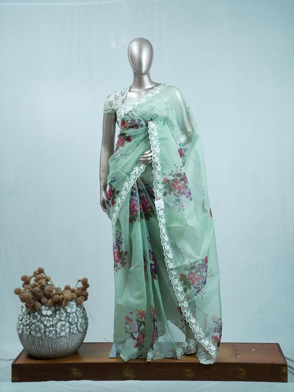 Printed Organza Saree D SAN5312