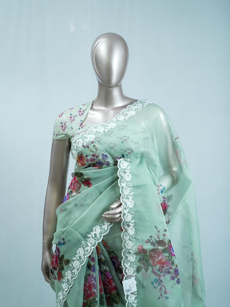 Printed Organza Saree D SAN5312