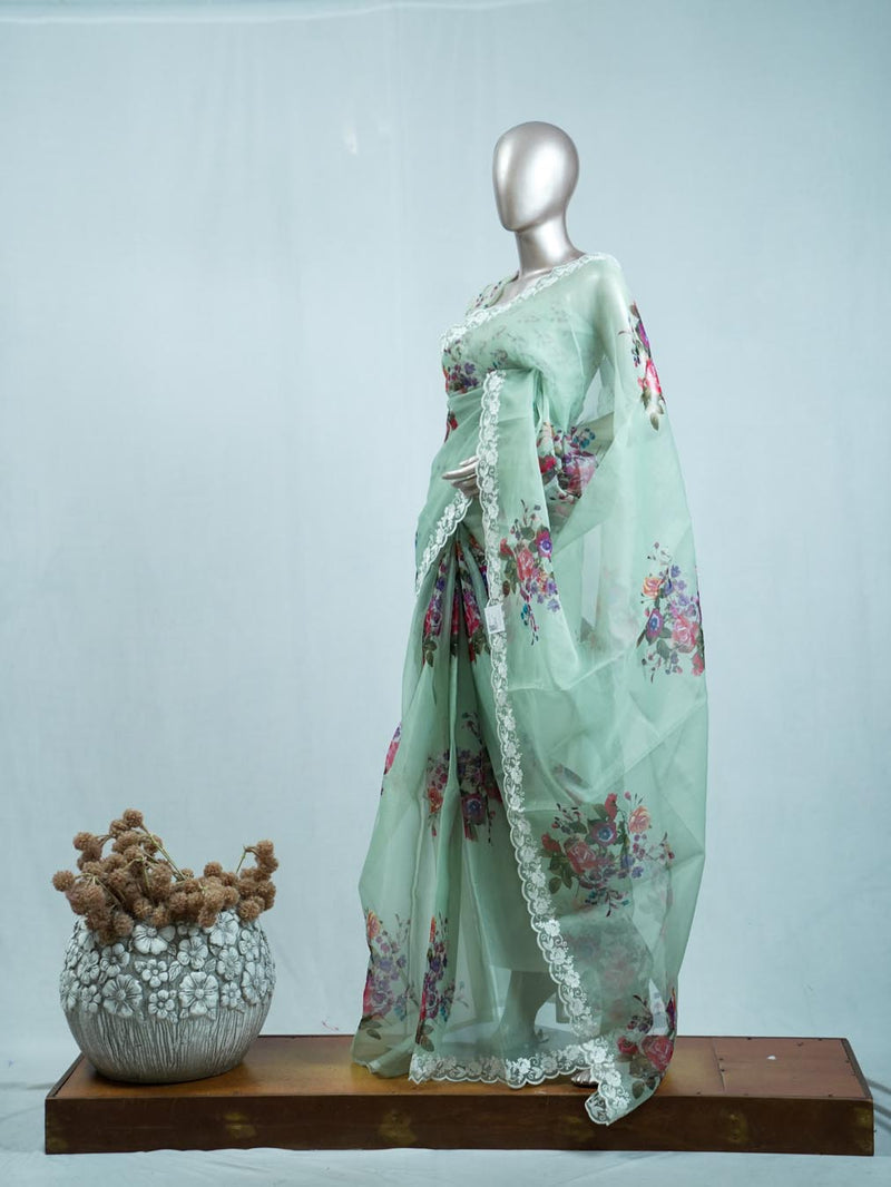 Printed Organza Saree D SAN5312
