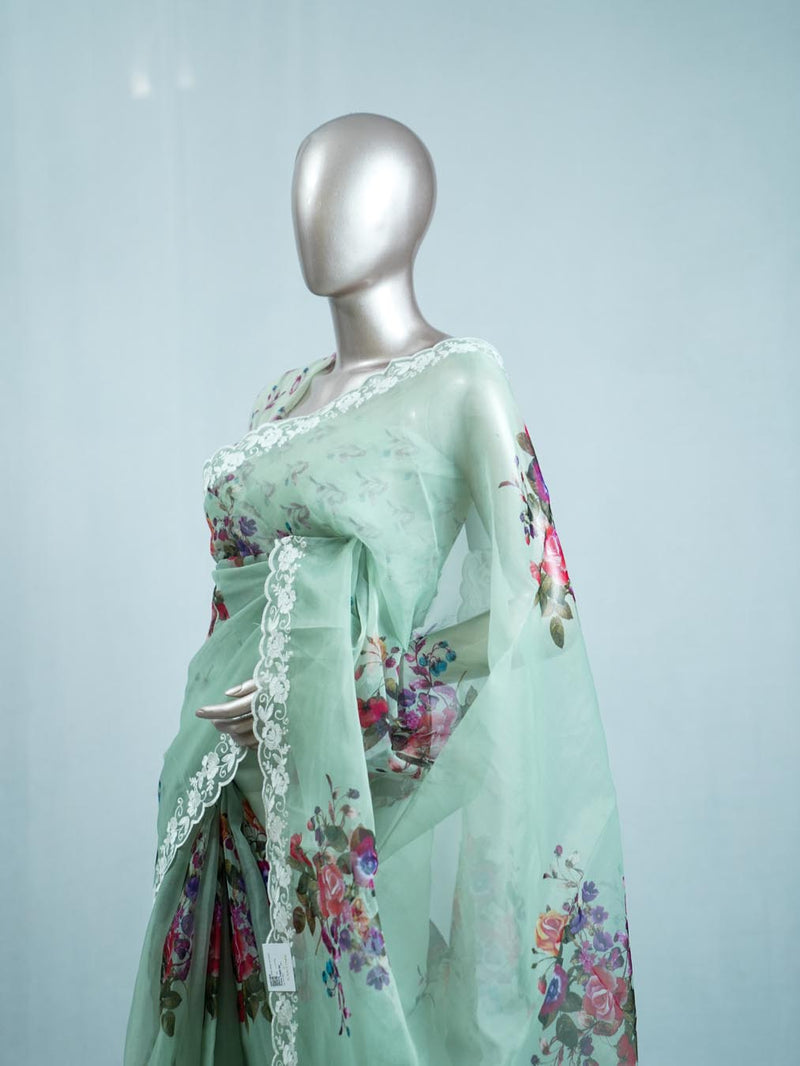 Printed Organza Saree D SAN5312