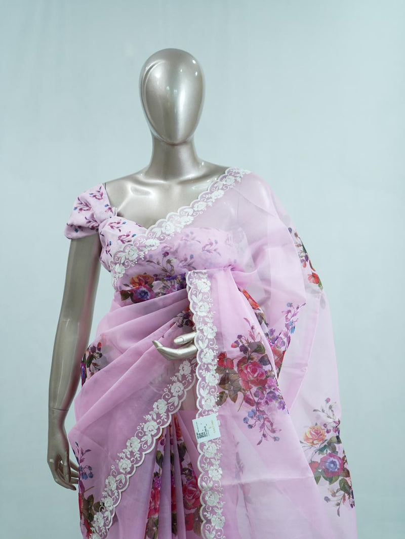 Printed Organza Saree E SAN5312