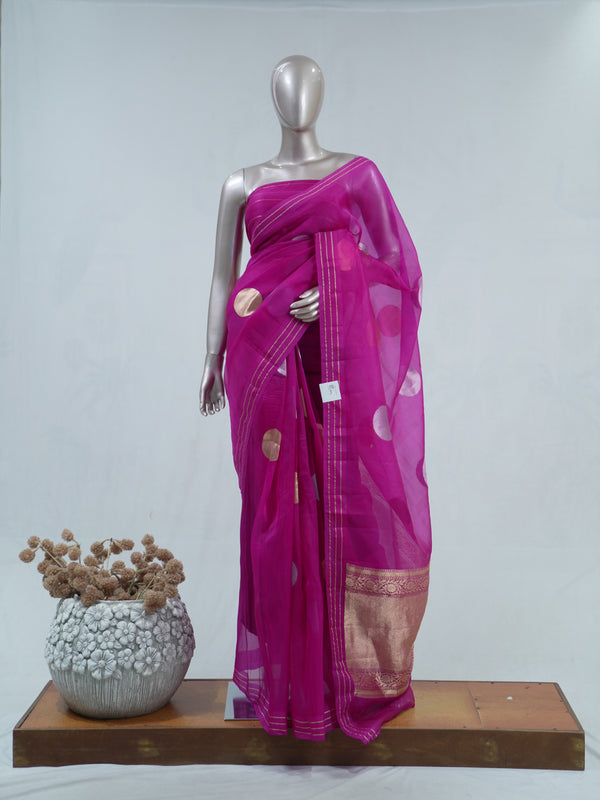 Pure Kora Organza Saree  D  SAN5410
