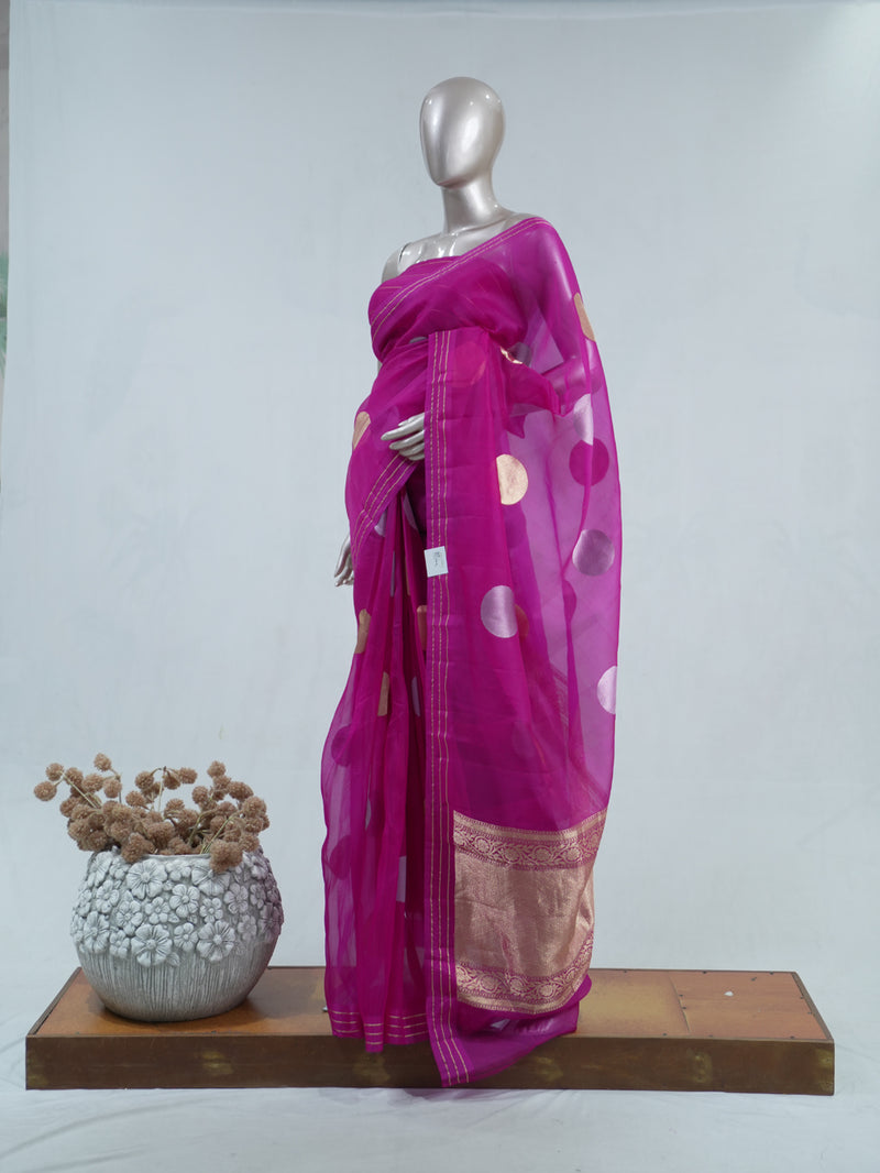 Pure Kora Organza Saree  D  SAN5410