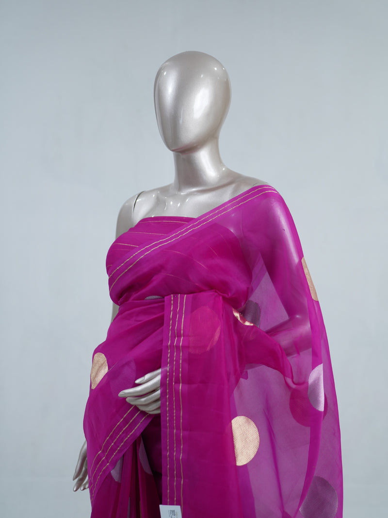 Pure Kora Organza Saree  D  SAN5410
