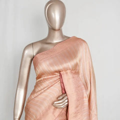 Banarasi Brocade Silk Saree with Striped Weaving   SAN4613