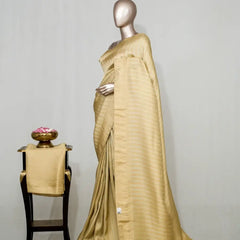 Banarasi Brocade Silk Saree with Striped Weaving  SAN4596