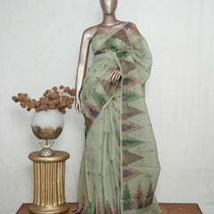 Tissue Kota Saree with Woven Geometric Motifs SAN5269