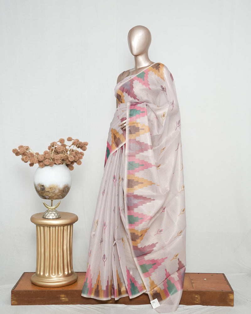 Tissue Kota Saree with Woven Geometric Motifs  SAN5277