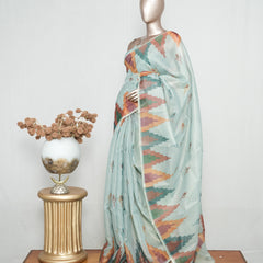 Tissue Kota Saree with Woven Geometric Motifs SAN5271