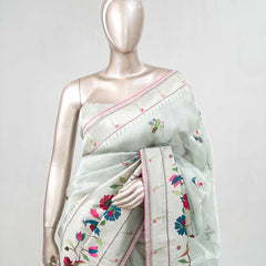 Floral Banarasi Tissue Saree  SAN5145