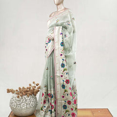 Floral Banarasi Tissue Saree  SAN5145