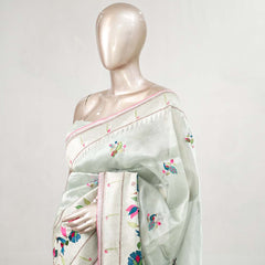 Floral Banarasi Tissue Saree  SAN5145