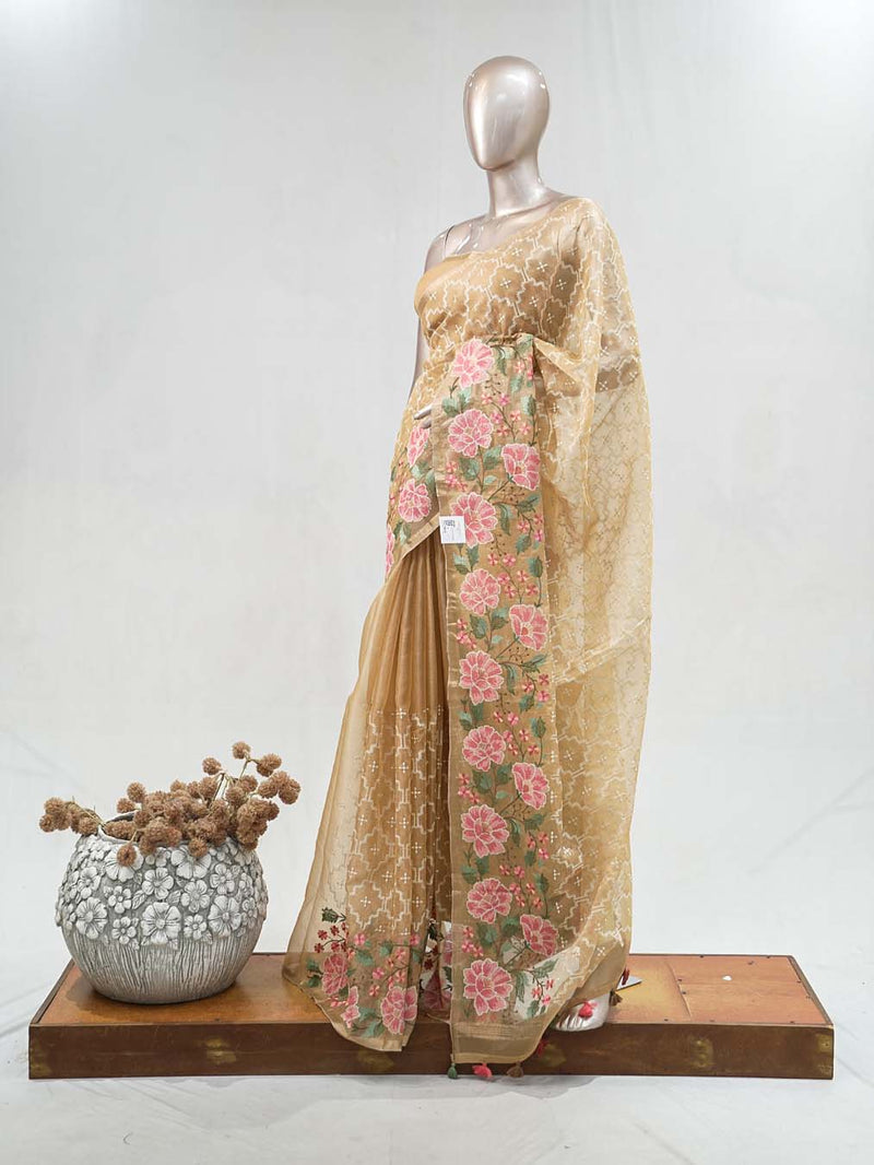 Embroidered Organza Saree SAN5380