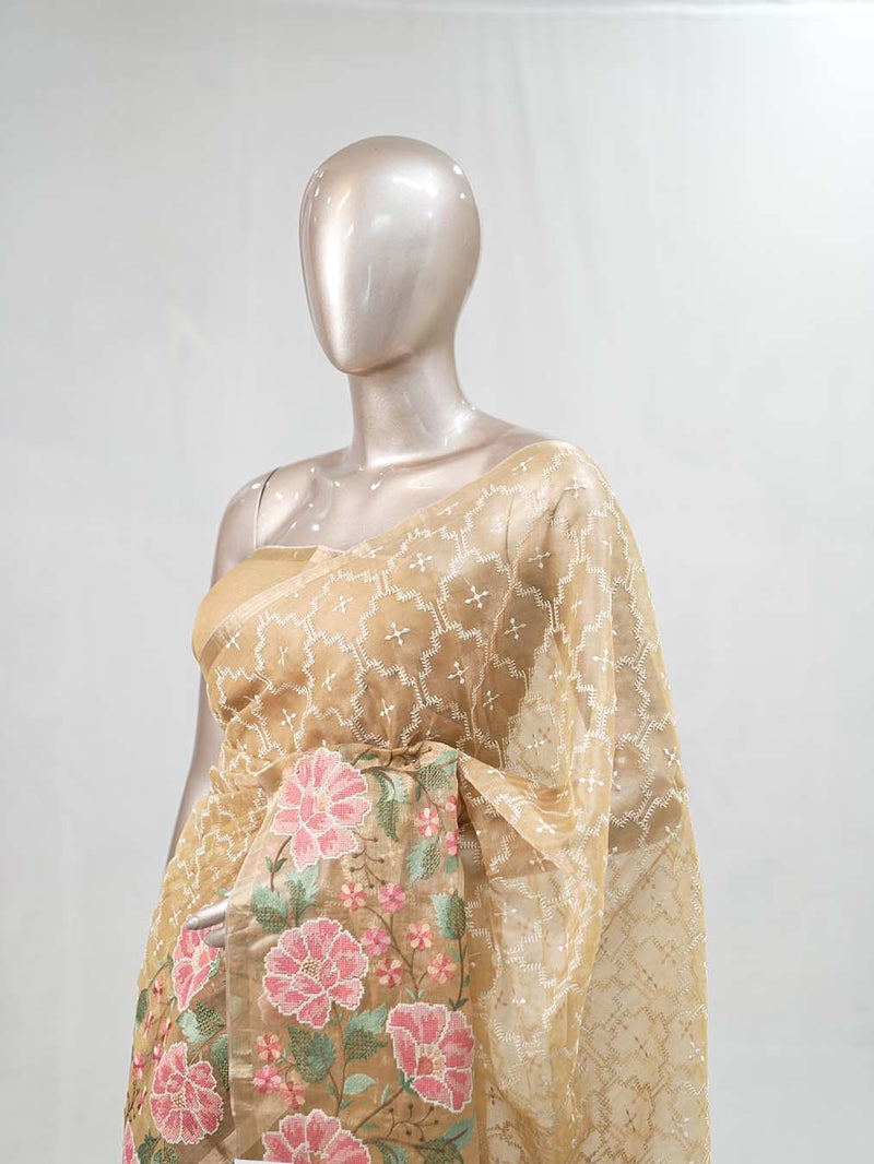Embroidered Organza Saree SAN5380