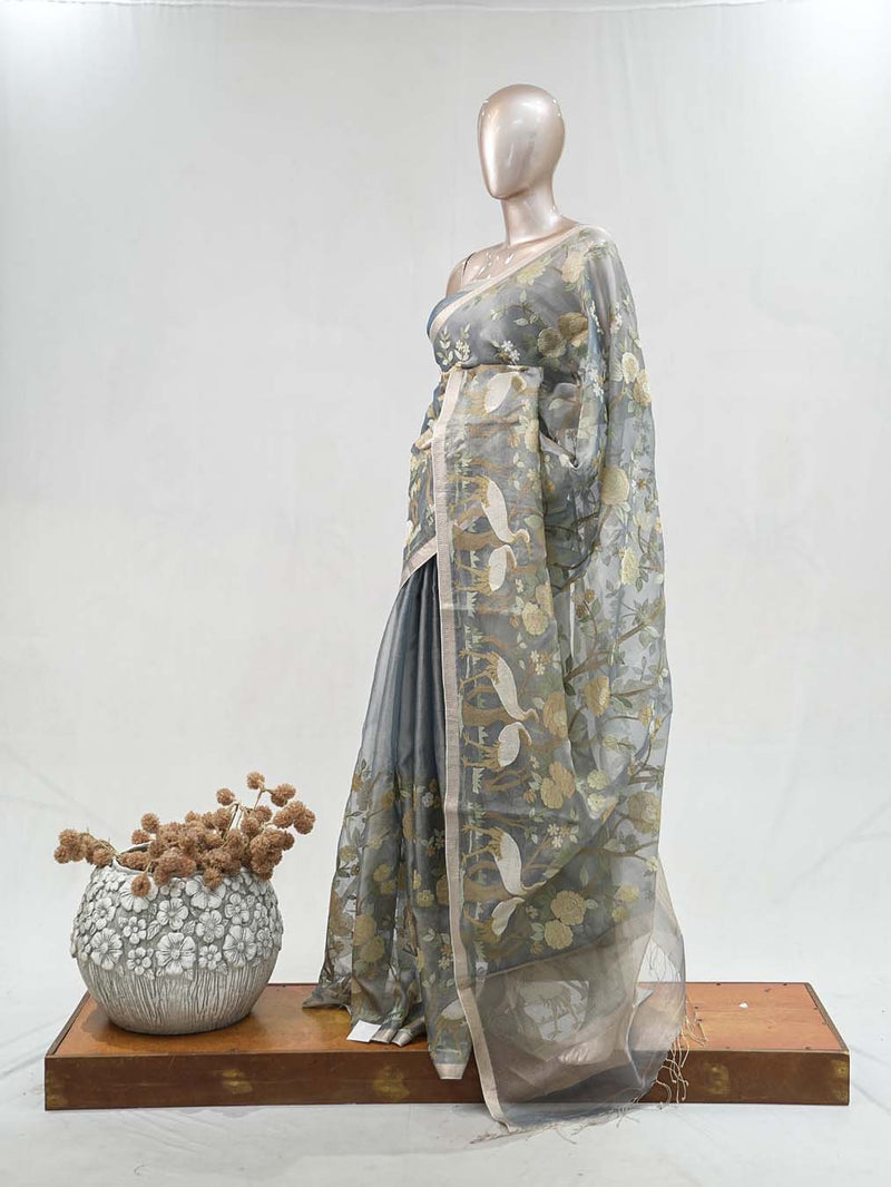 Organza Tissue Saree  SAN5136