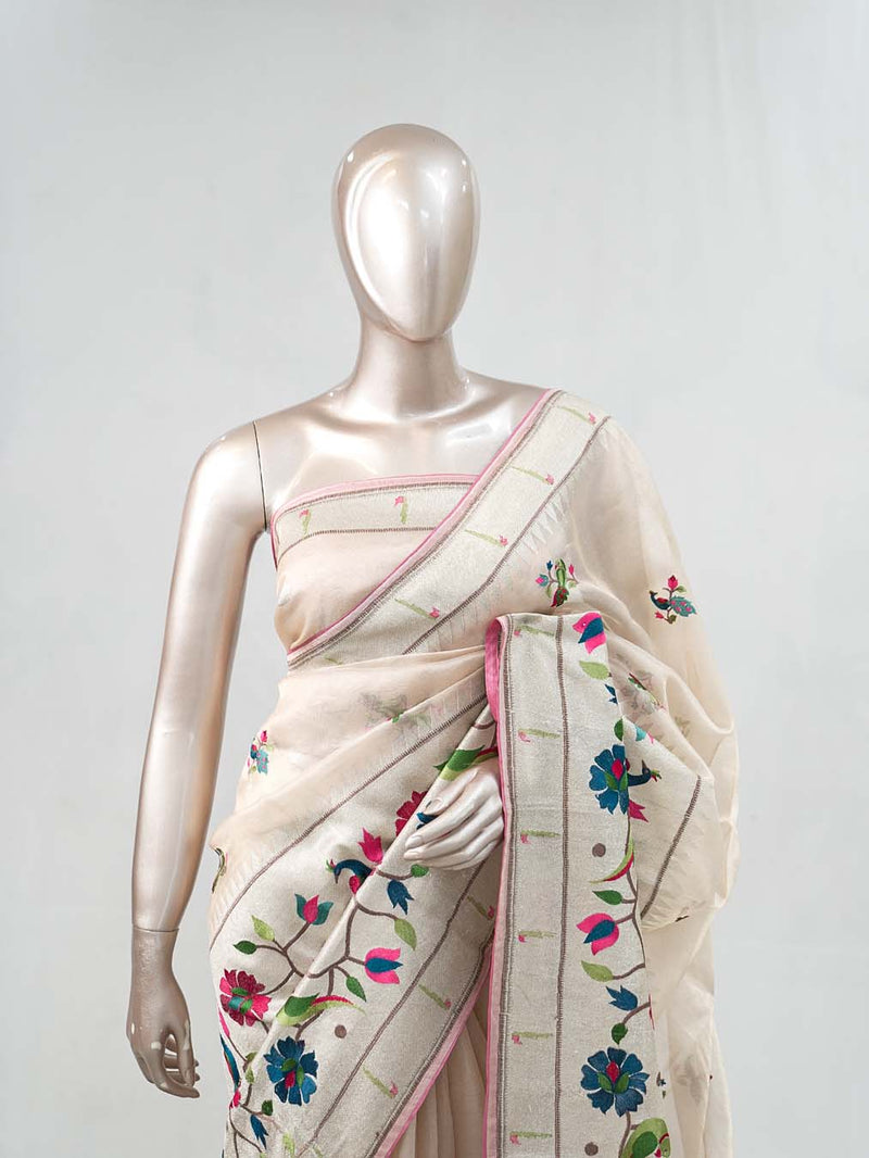 Floral Tissue Saree  SAN5144