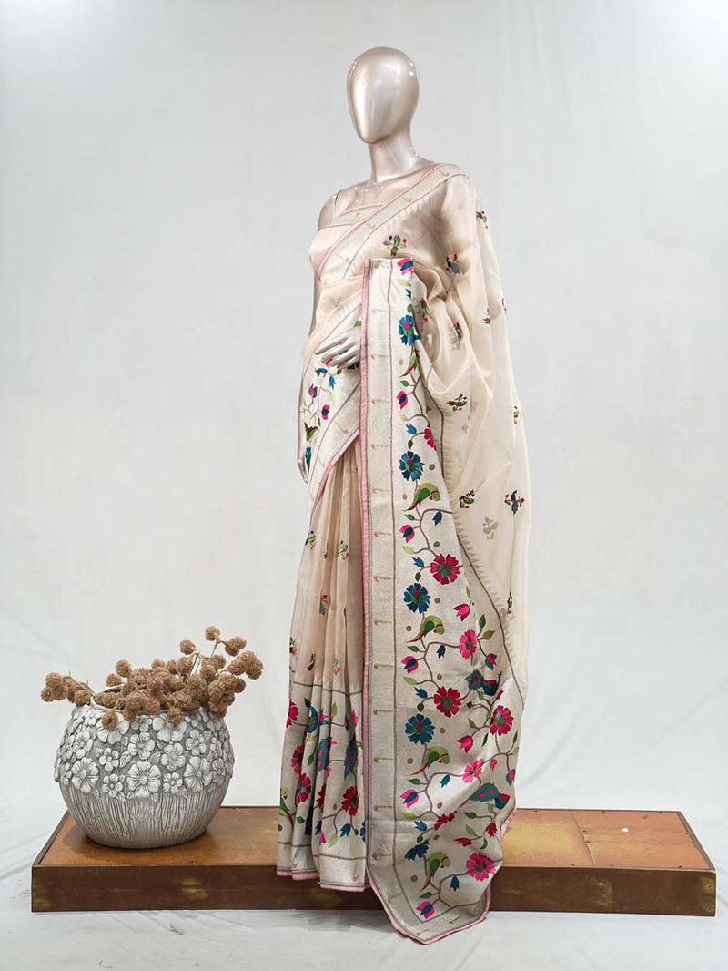 Floral Tissue Saree  SAN5144