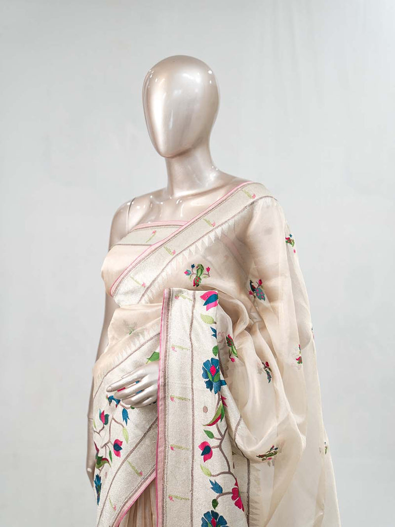 Floral Tissue Saree  SAN5144