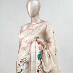 Floral Tissue Saree  SAN5144