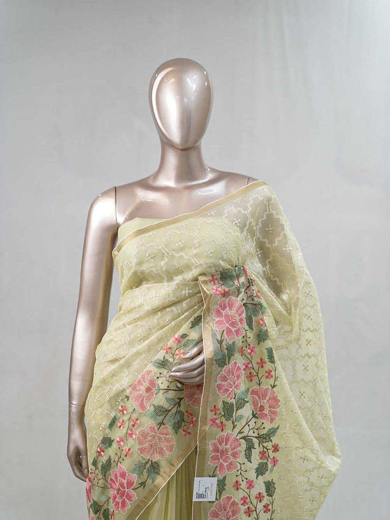 Organza Tissue Saree  SAN5380