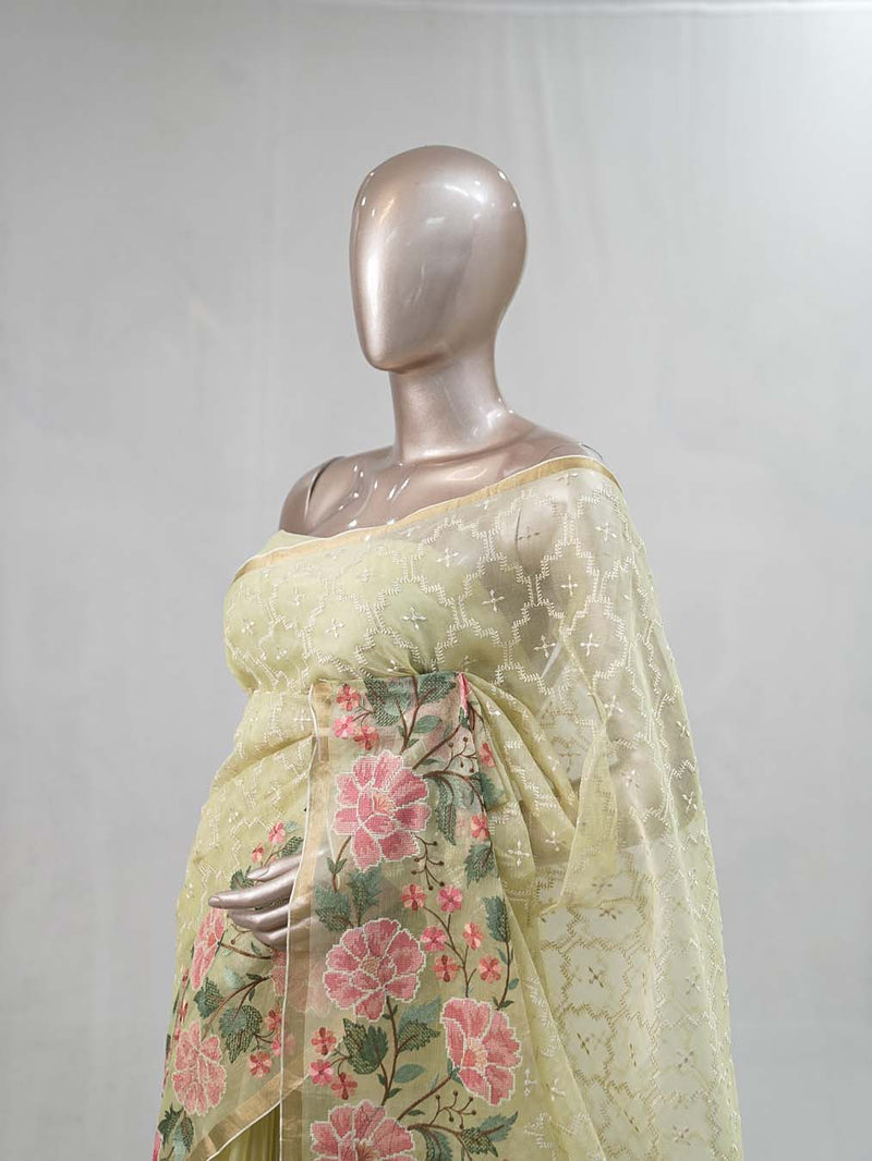 Organza Tissue Saree  SAN5380