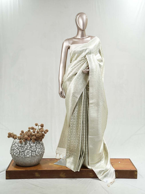 Semi Katan Banarasi Saree B SAN3859