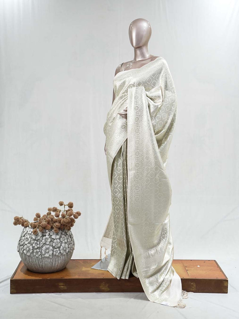 Semi Katan Banarasi Saree B SAN3859