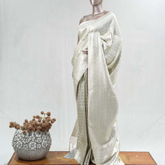 Semi Katan Banarasi Saree B SAN3859